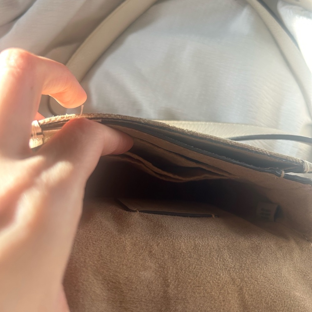 Coach North/South Lonnie Crossbody Bag. Tan + beige - Picture 9 of 12